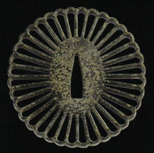 Musashi Tsuba(Wheel) Antiqued Finish